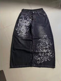 Jaded London Washed Black Baggy Jeans with Heavy Distressing